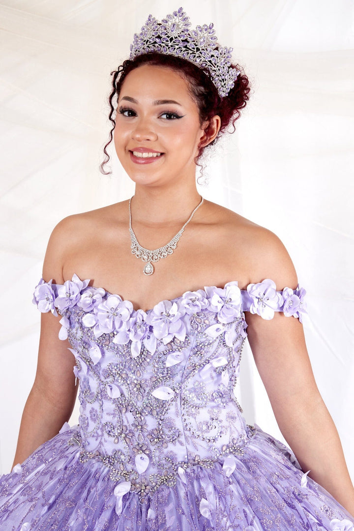 3D Floral Off Shoulder Ball Gown by Calla WB-21550