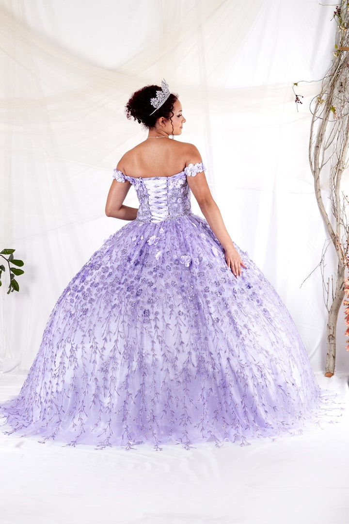 3D Floral Off Shoulder Ball Gown by Calla WB-21550