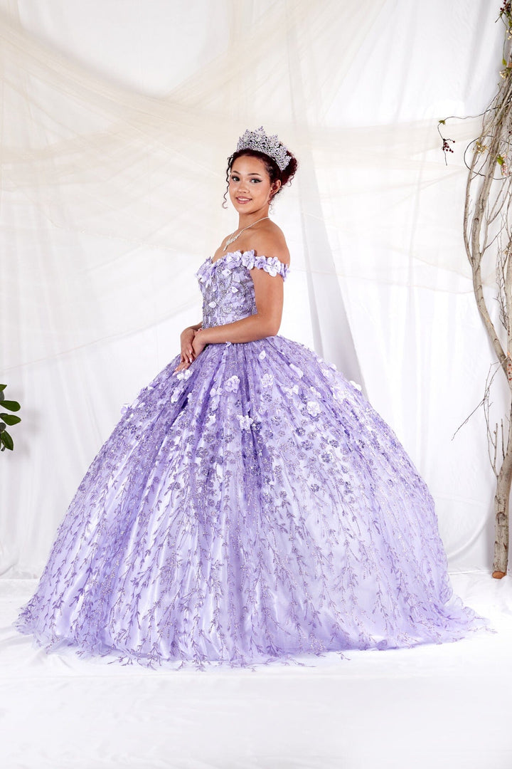 3D Floral Off Shoulder Ball Gown by Calla WB-21550