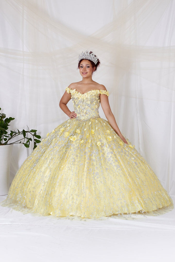 3D Floral Off Shoulder Ball Gown by Calla WB-21550
