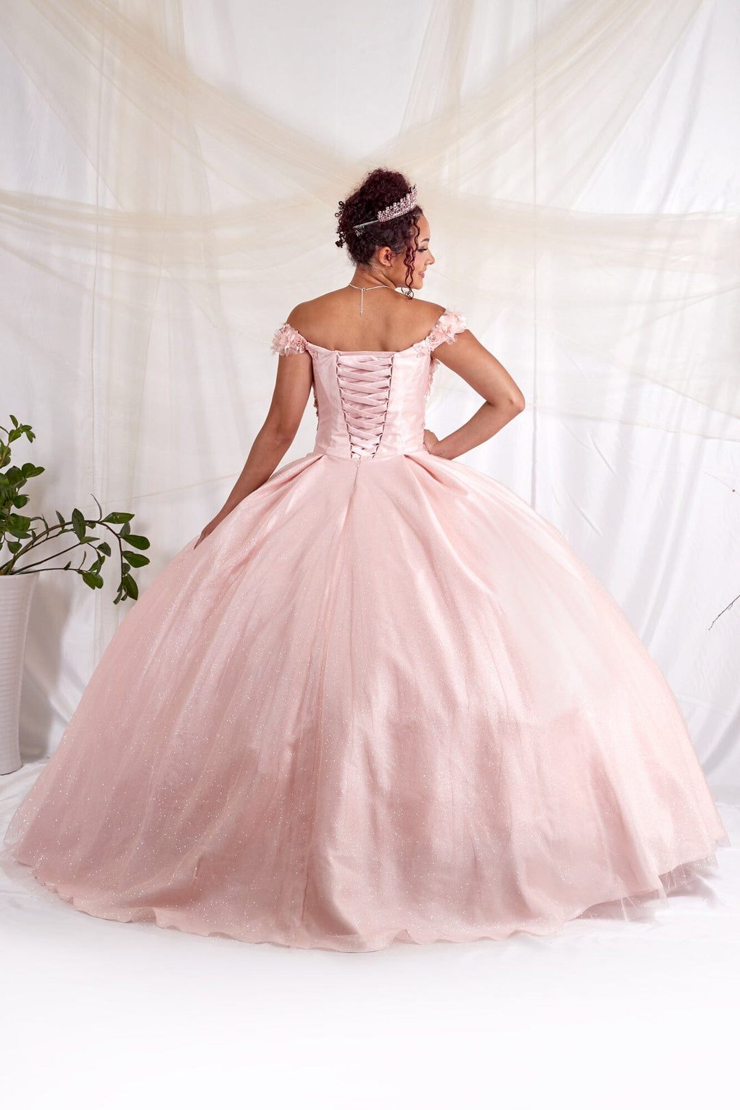3D Floral Off Shoulder Ball Gown by Calla WB-21551
