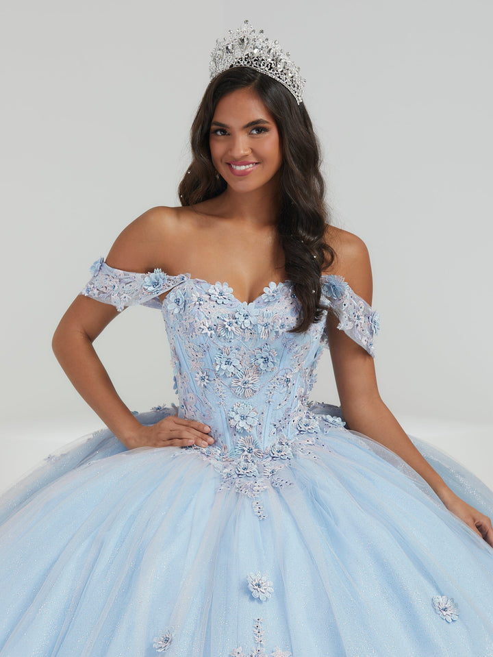 3D Floral Off Shoulder Quinceanera Dress by House of Wu 26055