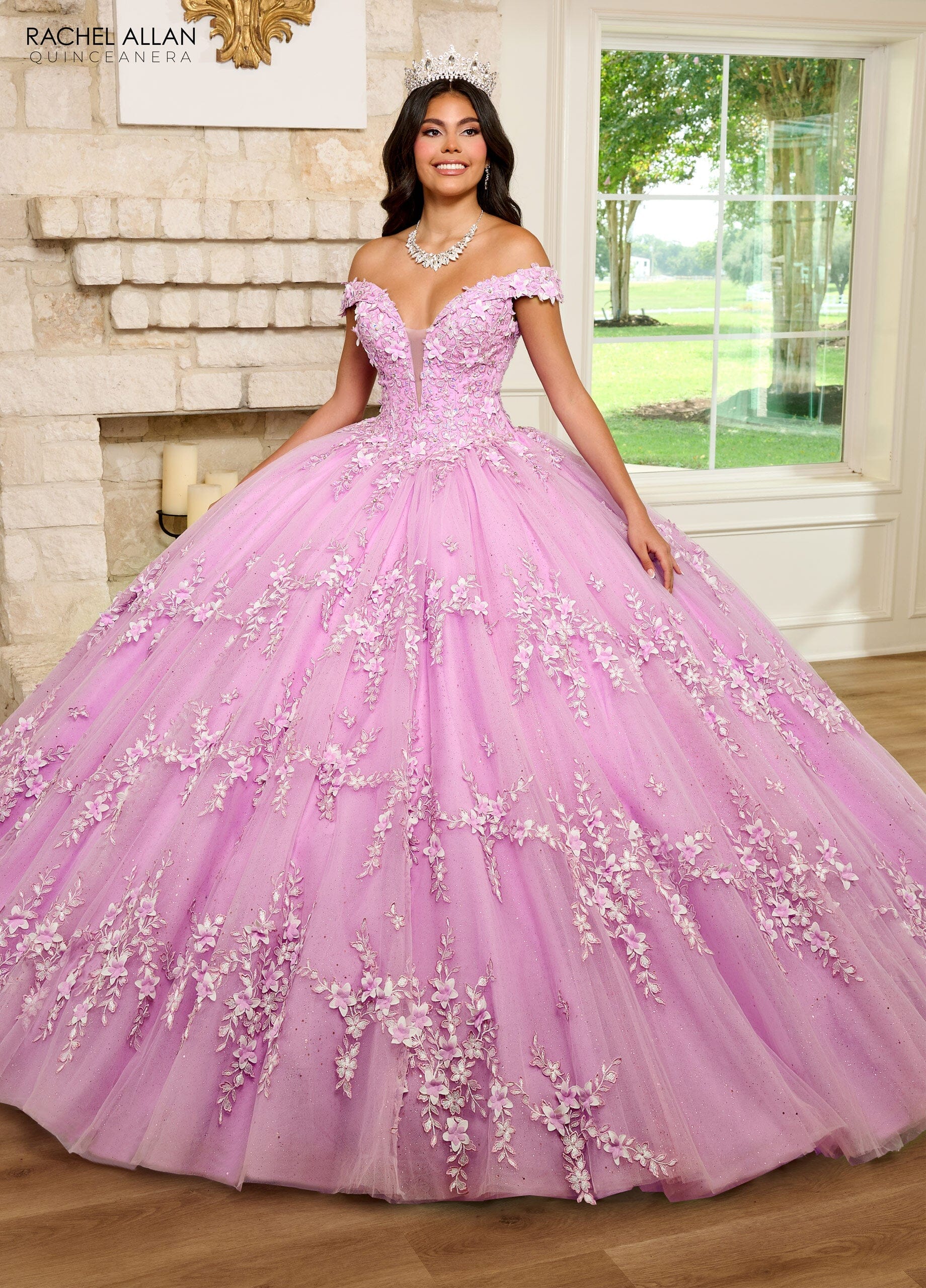 Pink off the shoulder quinceanera dresses online