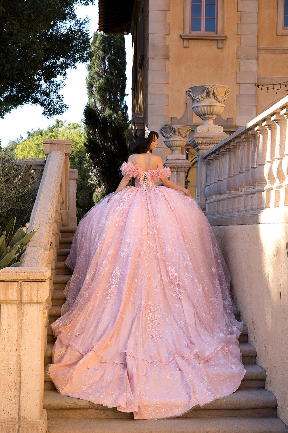3D Floral Sweetheart Ball Gown by Petite Adele PQ1064 3XL / Blush Pink 3D Floral Sweetheart Ball Gown by Petite Adele PQ1064 3XL / Blush Pink