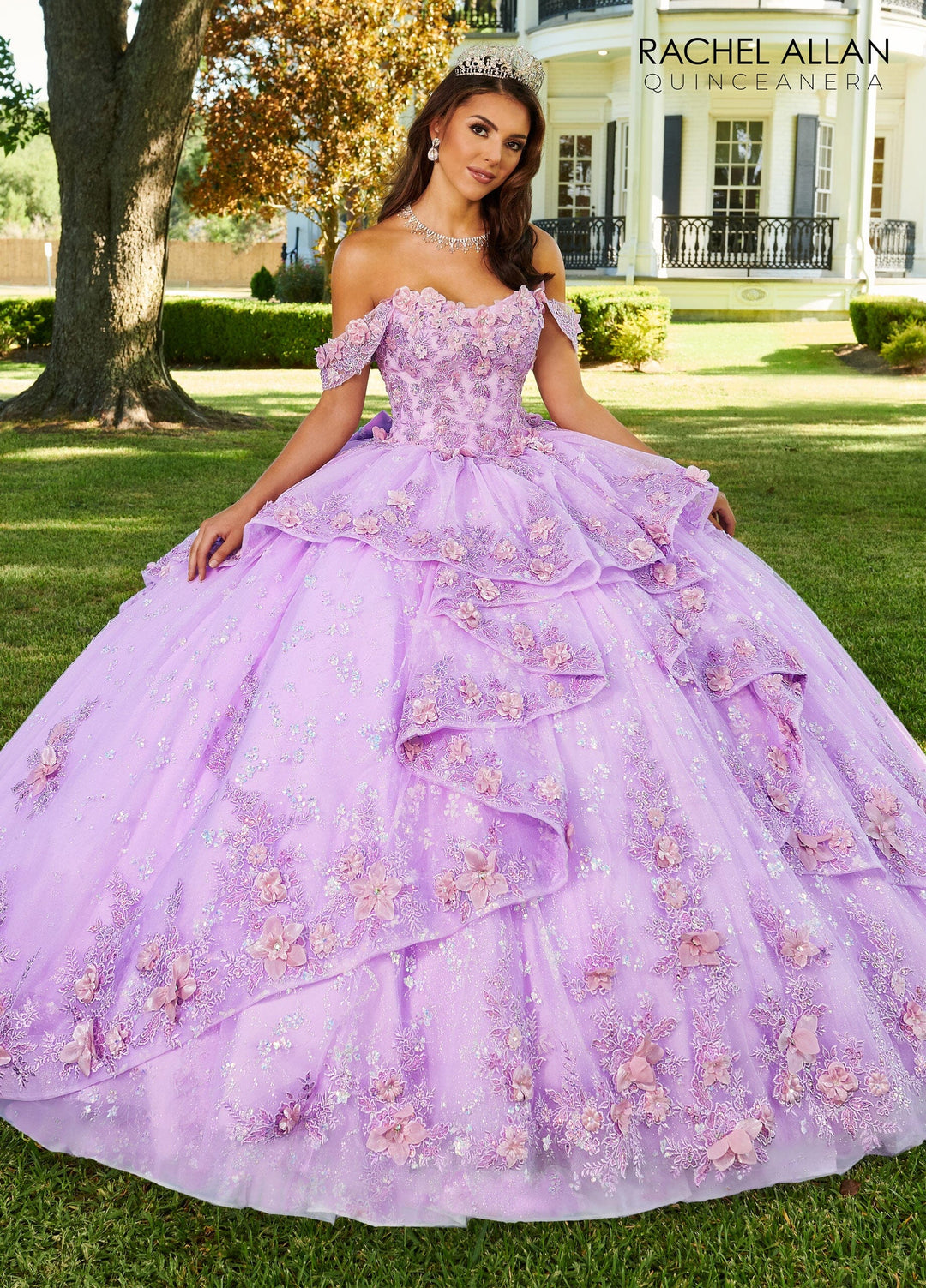 3D Floral Sweetheart Quinceanera Dress by Rachel Allan RQ3100