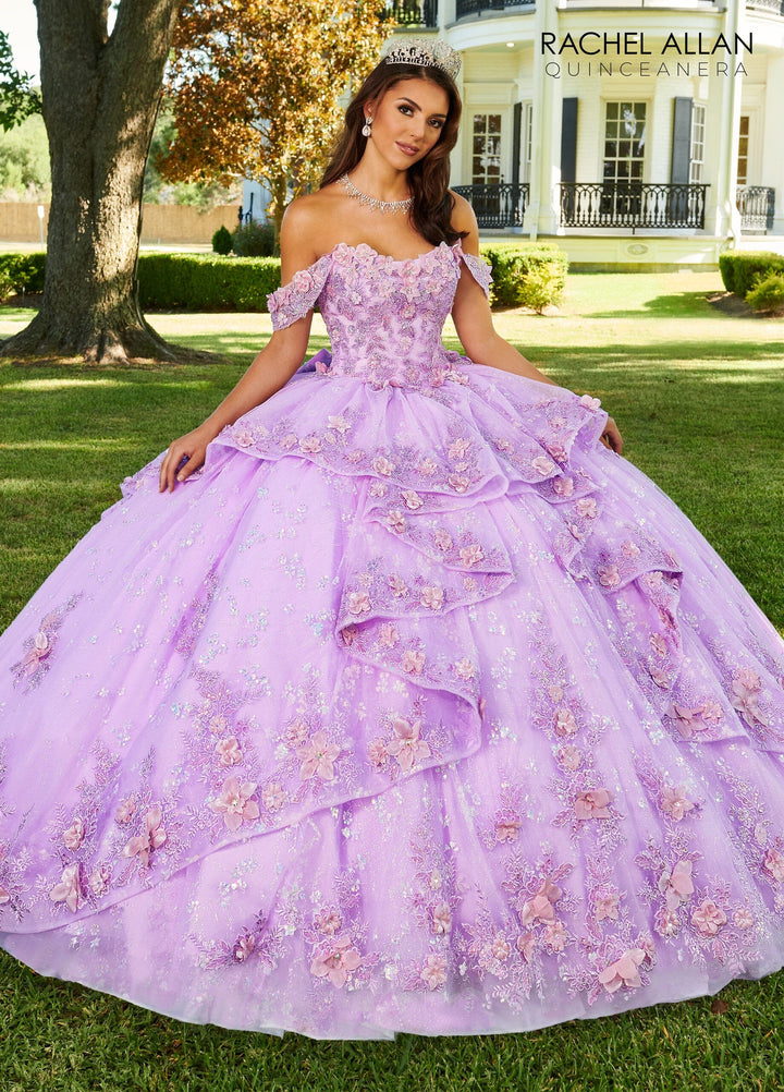 3D Floral Sweetheart Quinceanera Dress by Rachel Allan RQ3100
