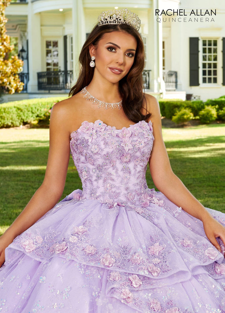 3D Floral Sweetheart Quinceanera Dress by Rachel Allan RQ3100