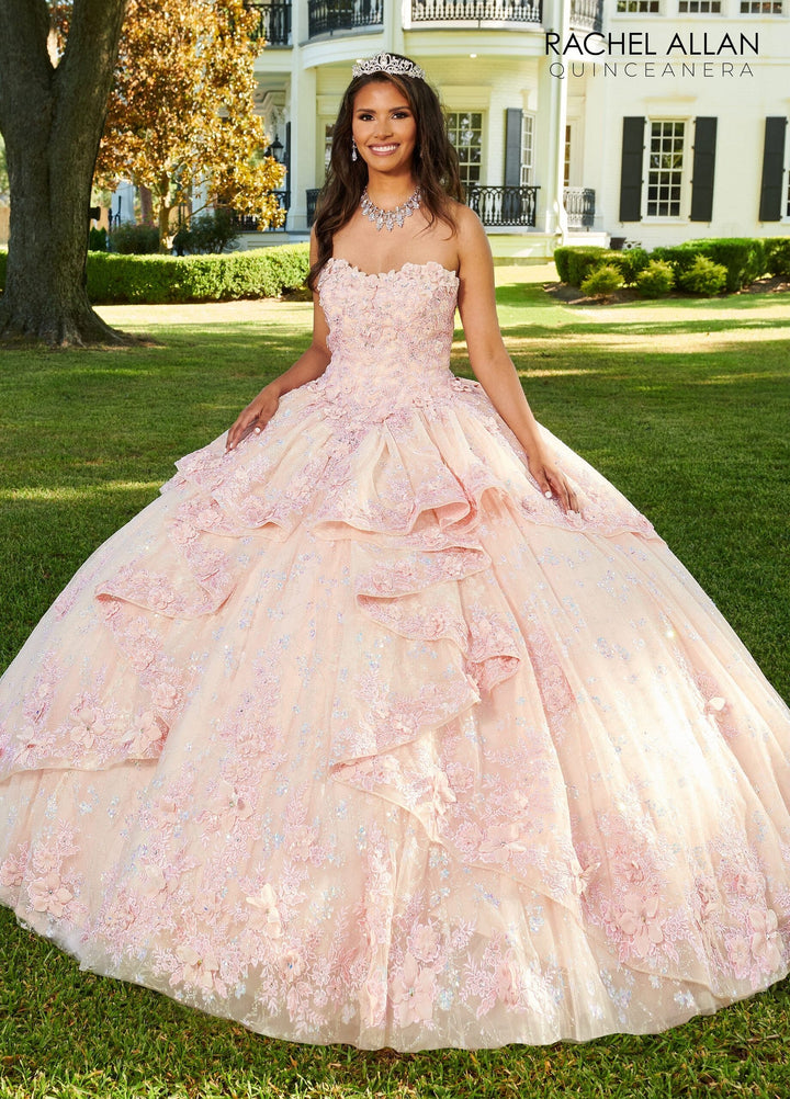 3D Floral Sweetheart Quinceanera Dress by Rachel Allan RQ3100