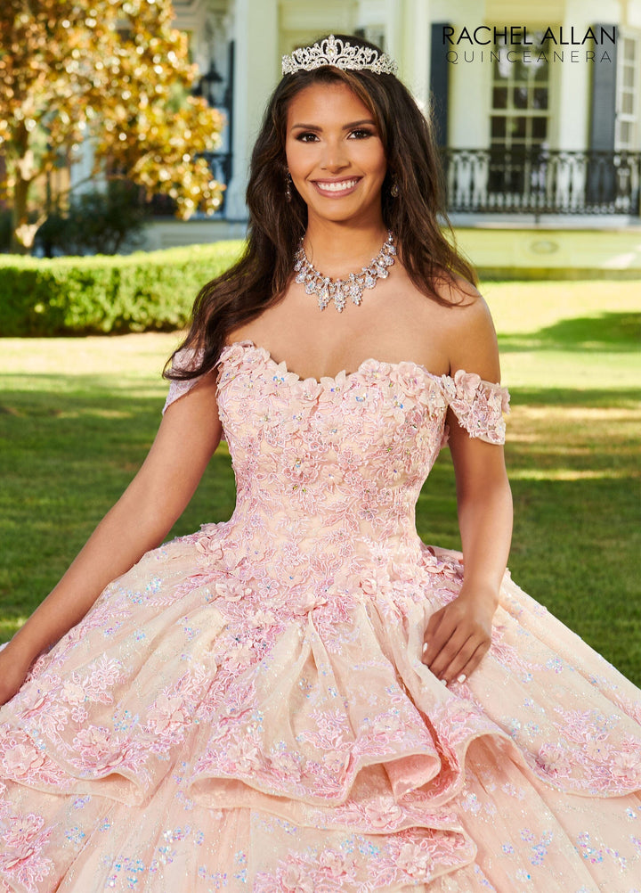 3D Floral Sweetheart Quinceanera Dress by Rachel Allan RQ3100