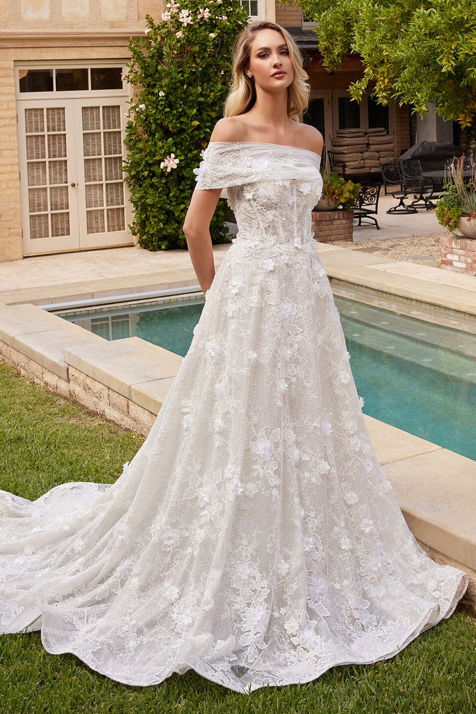 patterned wedding dress Bloom into Your Bridal Dreams at Strut Bridal Salon's Floral Trunk Show! detachable sleeves Floral Wedding Dresses For Timeless