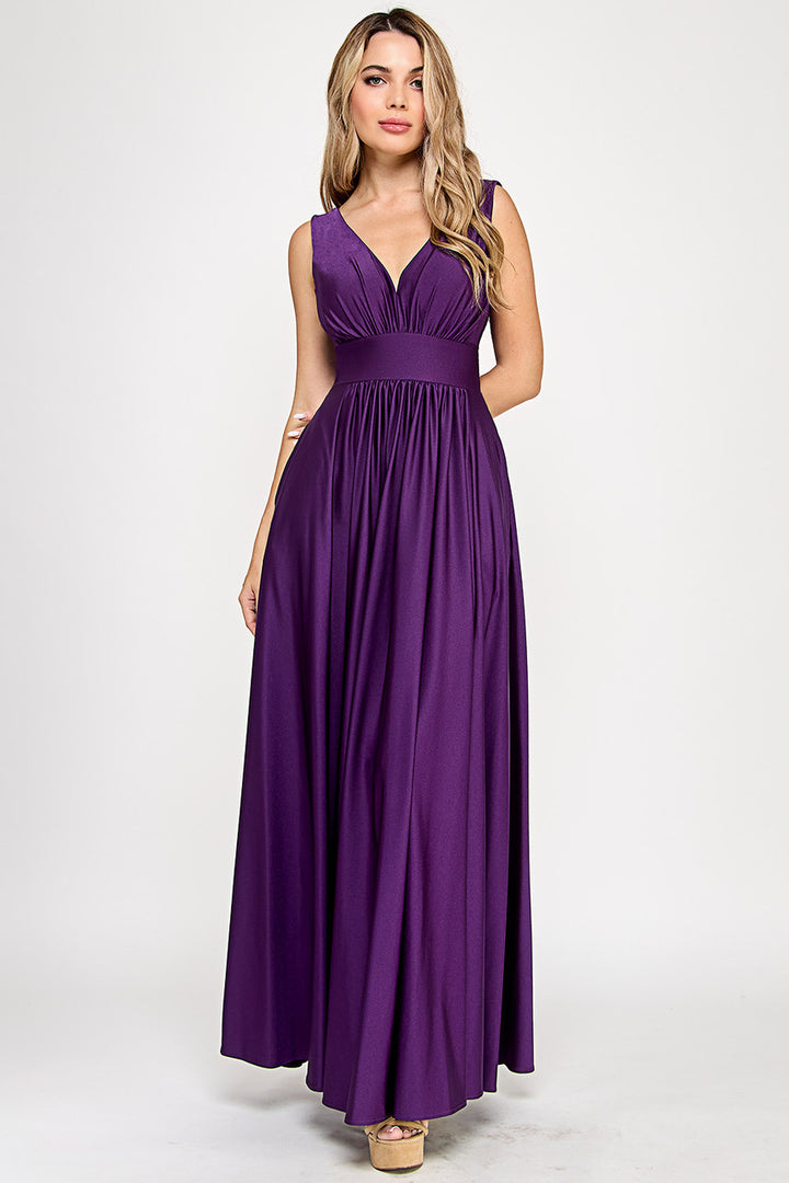 Sleeveless A-line Slit Gown by Lenovia 5232