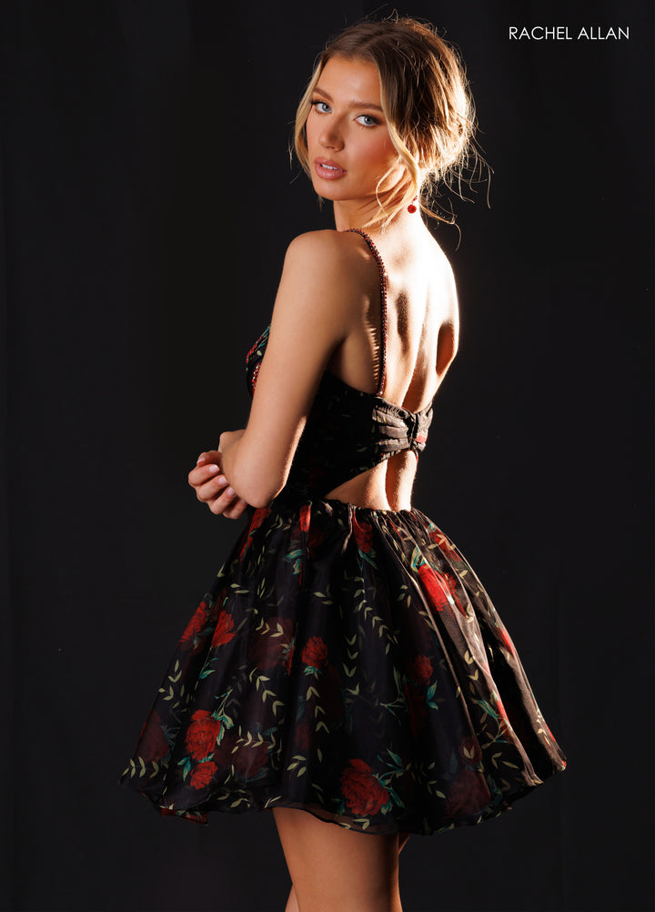 Print Short Sleeveless Dress by Rachel Allan 40711