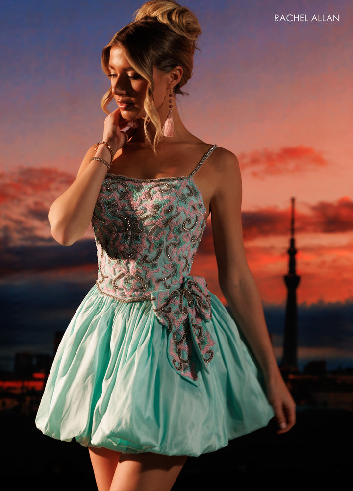 Short Sleeveless Bubble Dress by Rachel Allan 40748