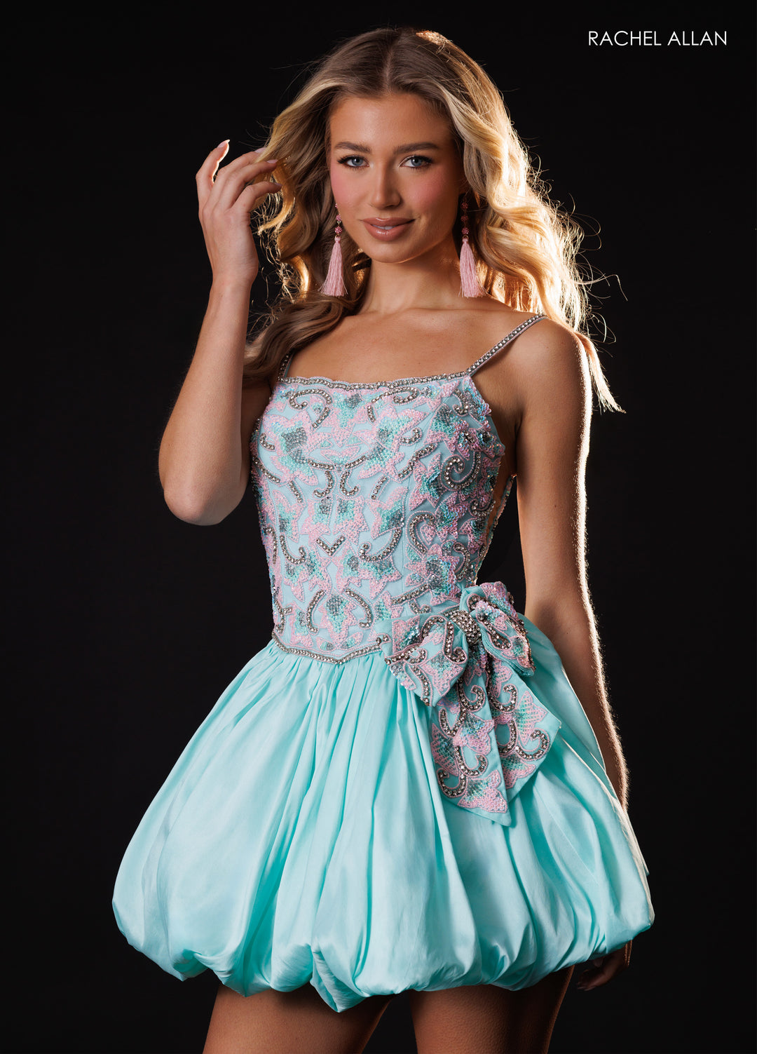 Short Sleeveless Bubble Dress by Rachel Allan 40748