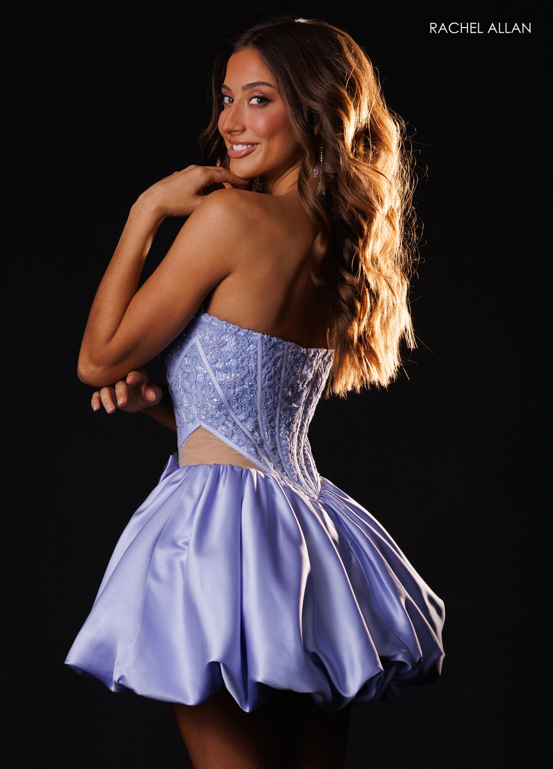 Short Strapless Bubble Dress by Rachel Allan 40766