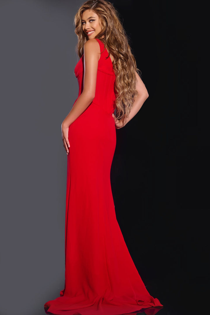 Sleeveless Corset A-line Slit Gown by Jovani 40783