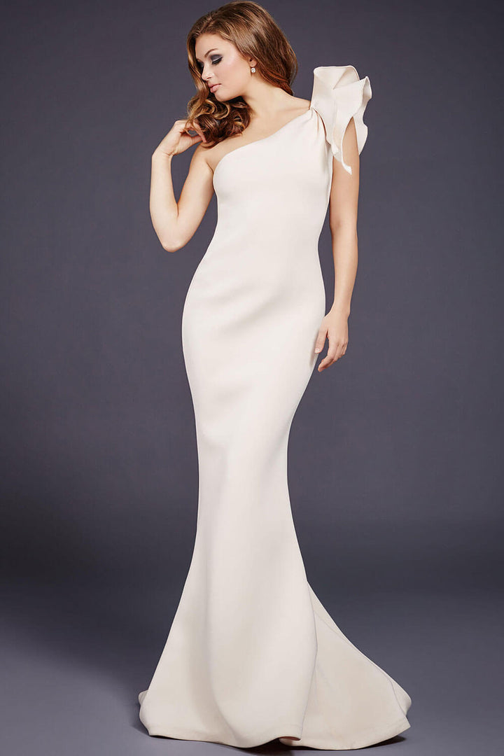 Scuba Fitted One Shoulder Gown by Jovani 32602