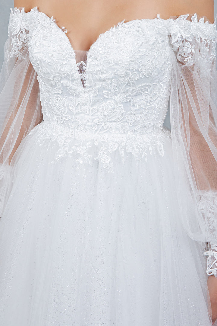 Long Sleeve A-line Gown by Cinderella Couture 4233