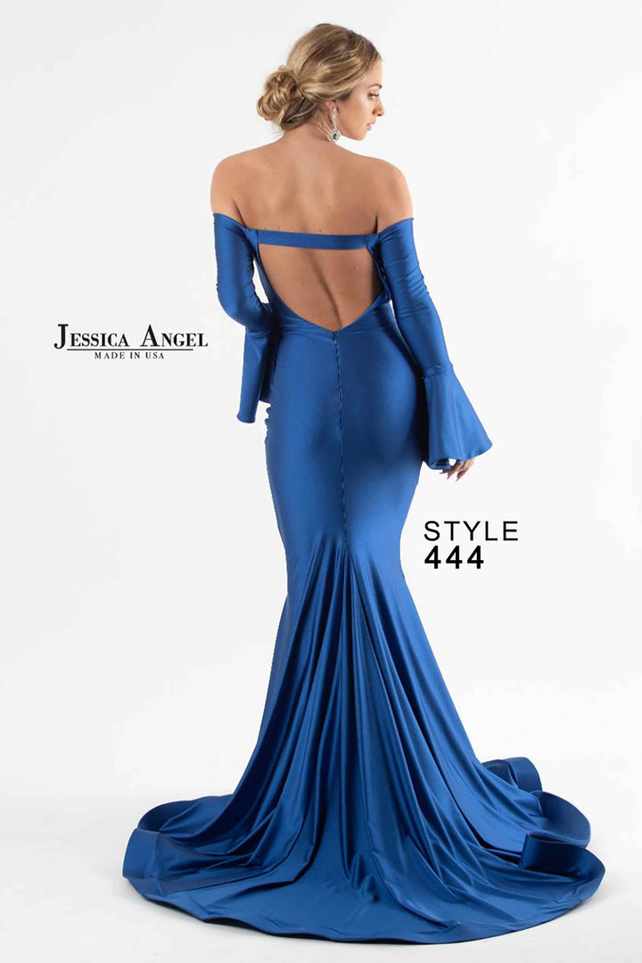 Jersey Fitted Long Sleeve Gown by Jessica Angel 444