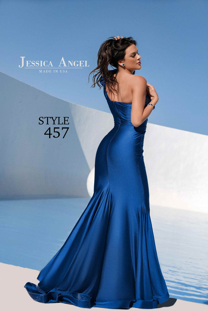 Jersey Fitted Long Sleeve Gown by Jessica Angel 457