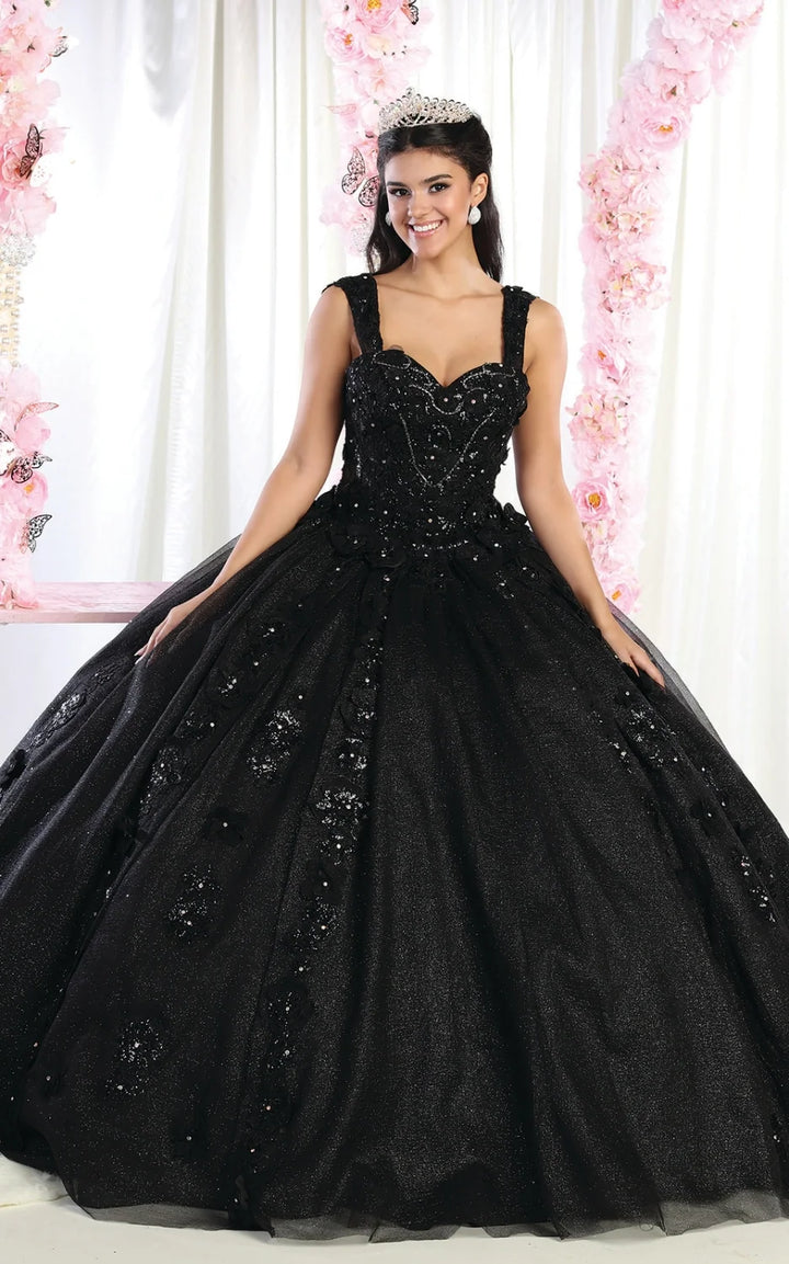 3D Floral Sleeveless Ball Gown by May Queen LK171