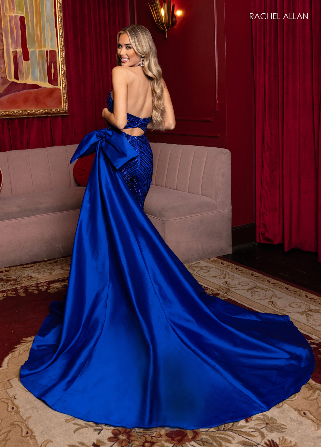 Halter Cutout Jumpsuit by Rachel Allan 50382