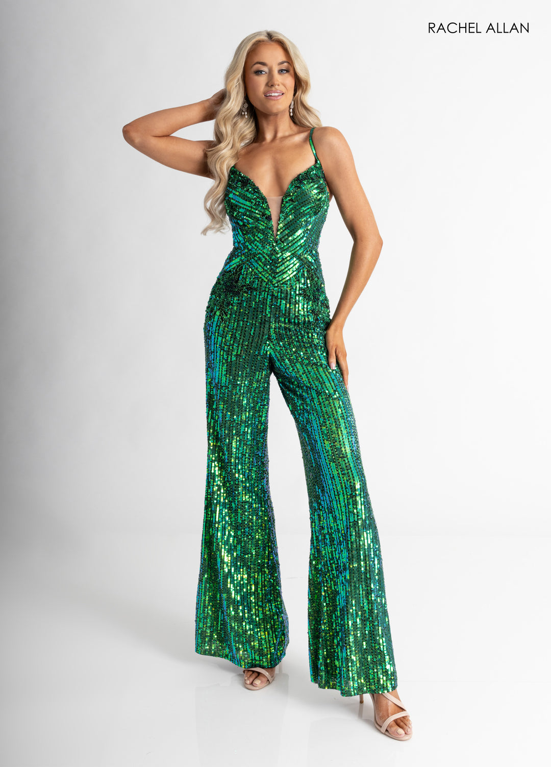 Sleeveless Cape Jumpsuit by Rachel Allan 50391