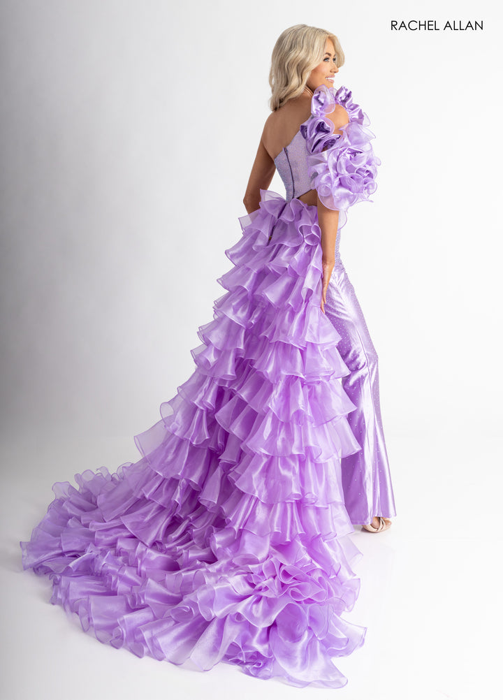 One Shoulder Overskirt Jumpsuit by Rachel Allan 50395