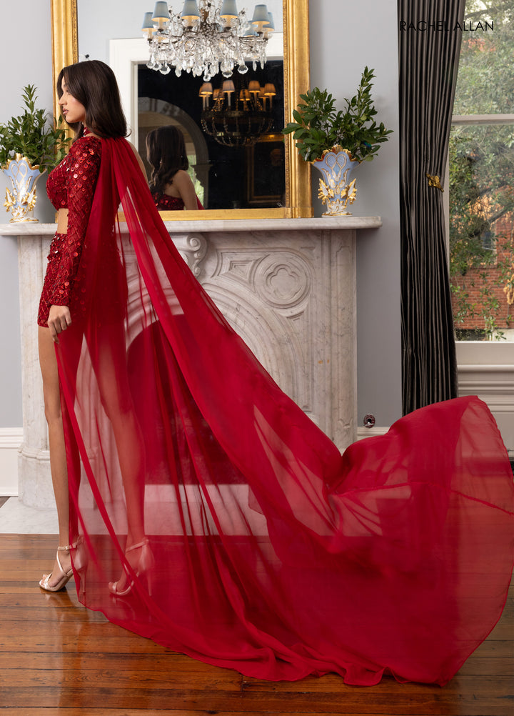 Long Sleeve Cape Romper by Rachel Allan 50397