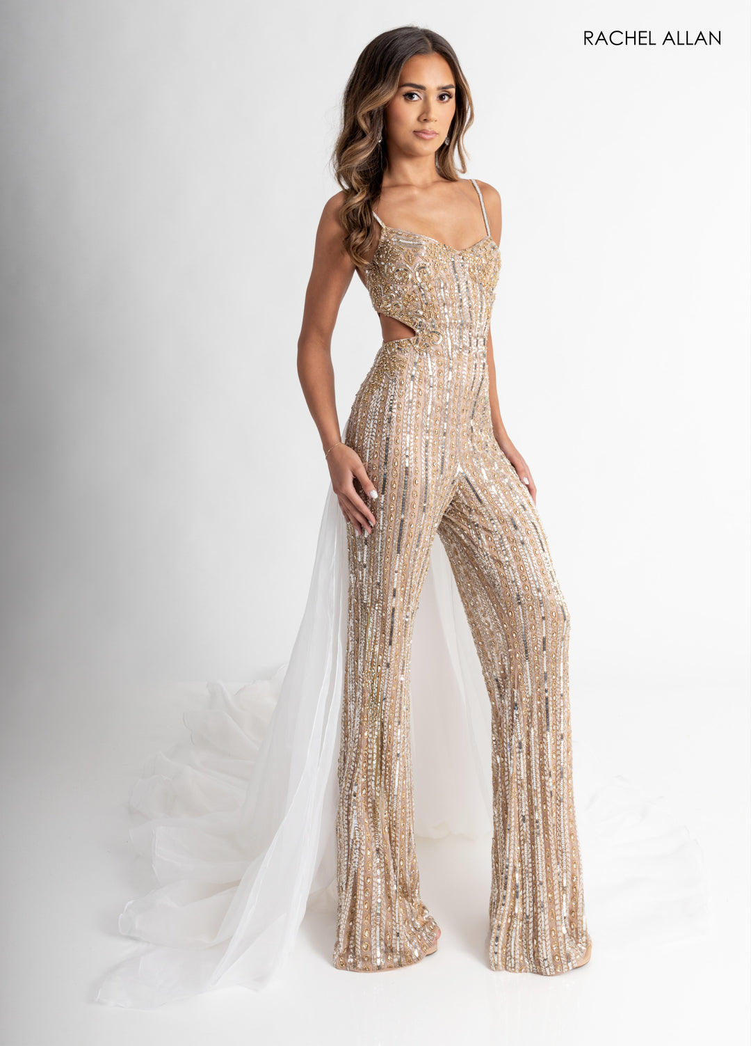 Sleeveless Overskirt Jumpsuit by Rachel Allan 50400