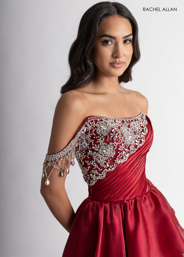 Strapless A-line Tiered Gown by Rachel Allan 50401