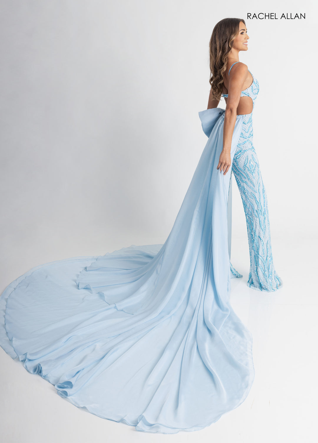 Beaded Sleeveless Jumpsuit by Rachel Allan 50411