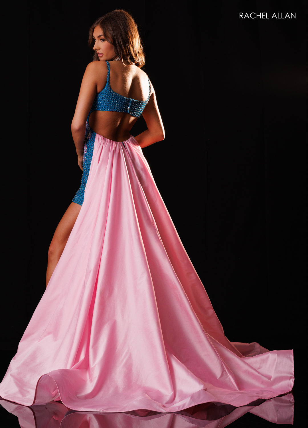 Short Sleeveless Overskirt Dress by Rachel Allan 50426
