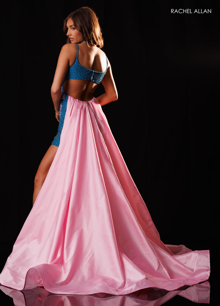 Short Sleeveless Overskirt Dress by Rachel Allan 50426