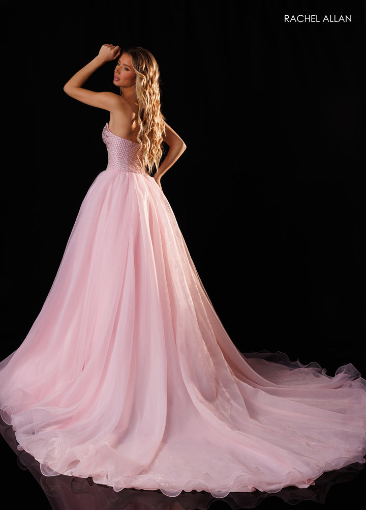 Strapless A-line Ruffled Gown by Rachel Allan 50428
