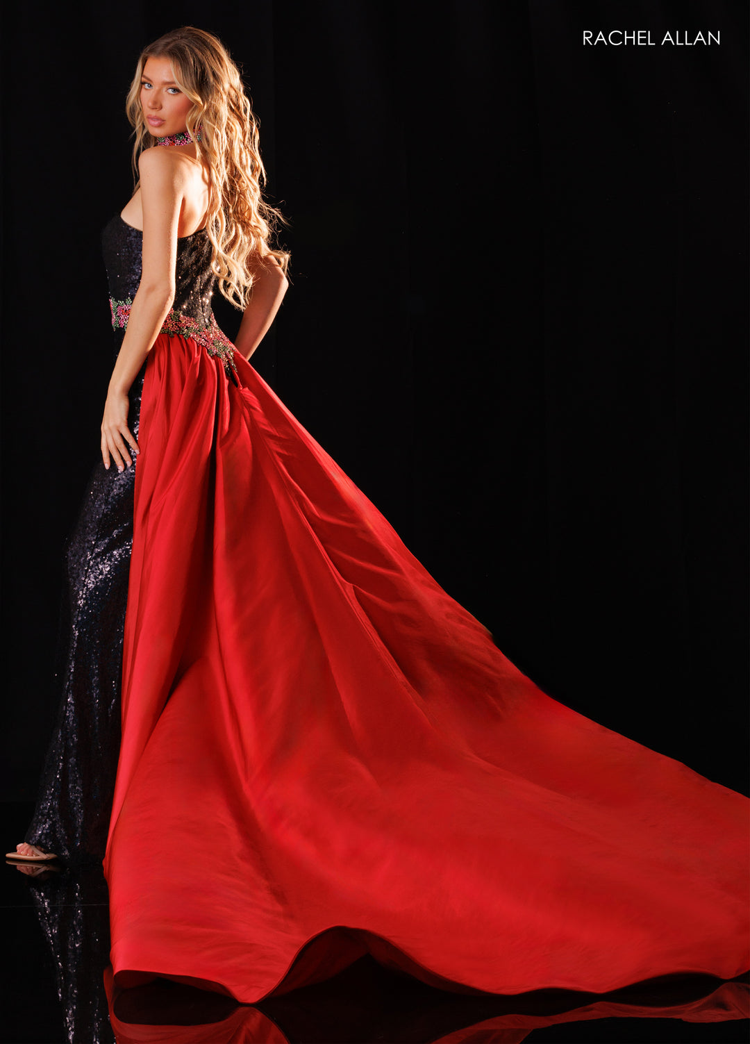 Sequin One Shoulder Jumpsuit by Rachel Allan 50438