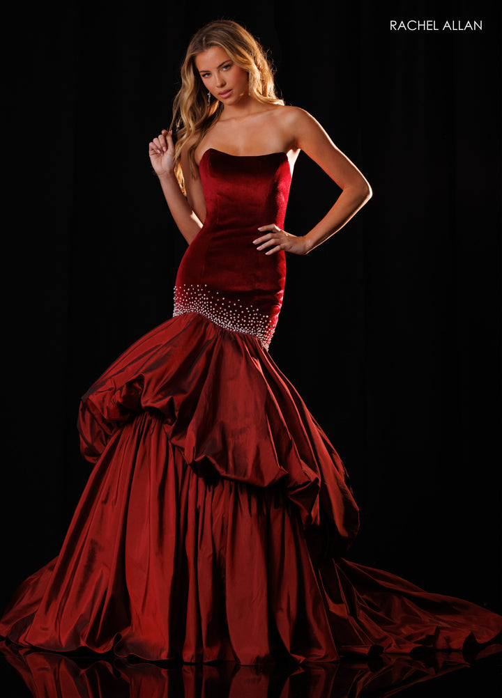Strapless Mermaid Dress by Rachel Allan 50442