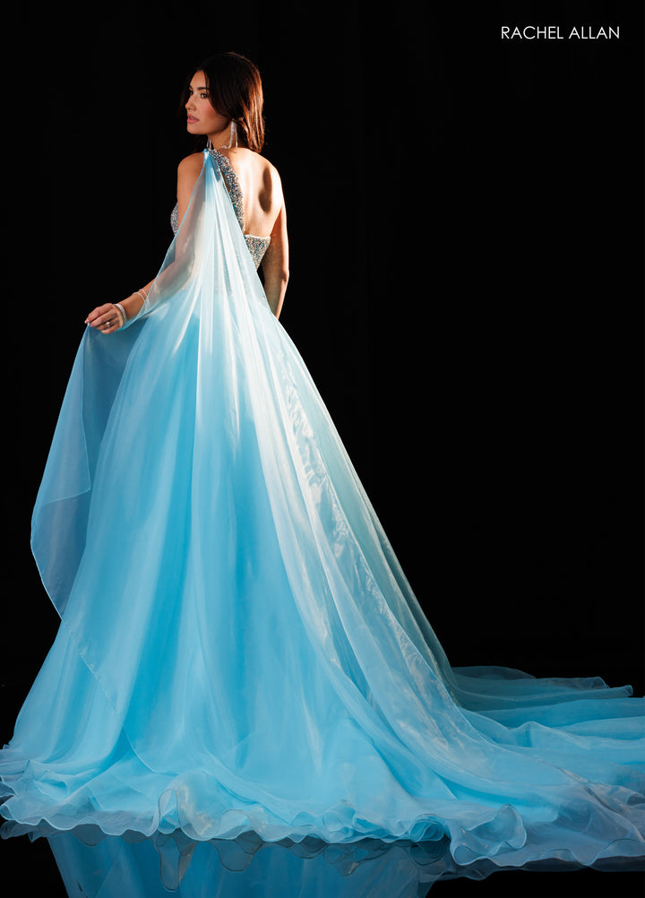 One Shoulder A-line Gown by Rachel Allan 50445