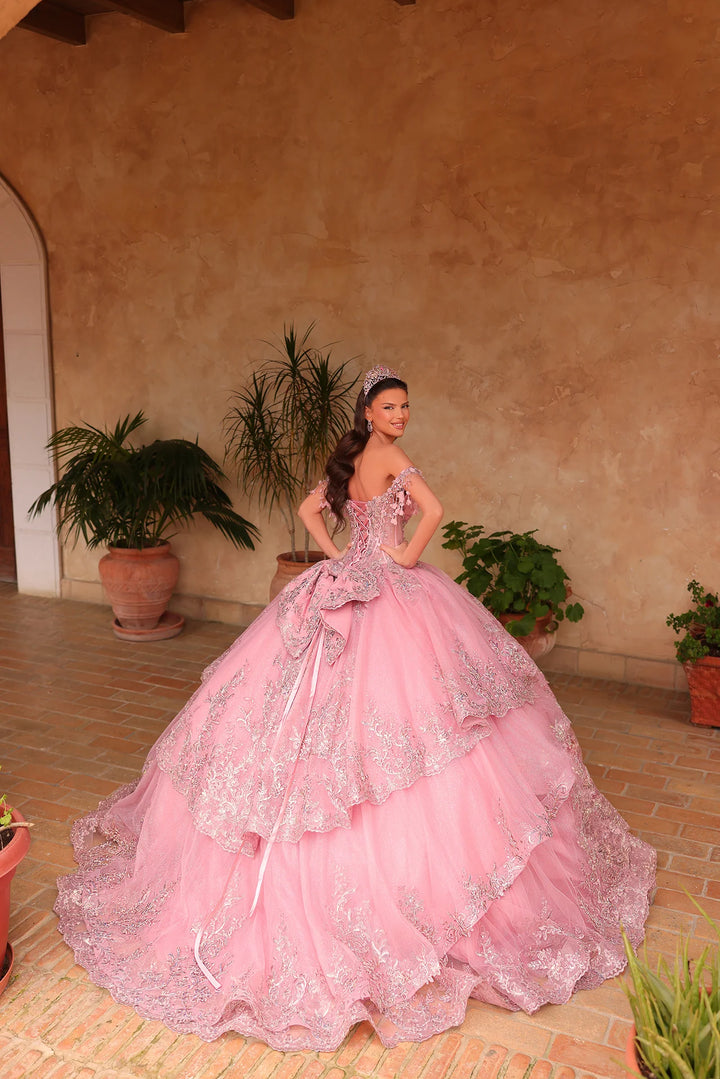 Off Shoulder Layered Ball Gown by Amarra 54105