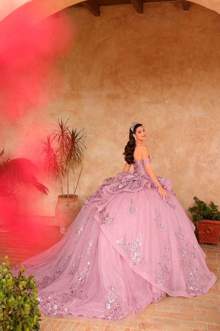 Off Shoulder Ruffled Ball Gown by Amarra 54129