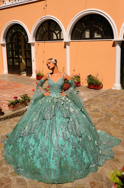 25+ Quinceñera Emerald Green 15 Dress
