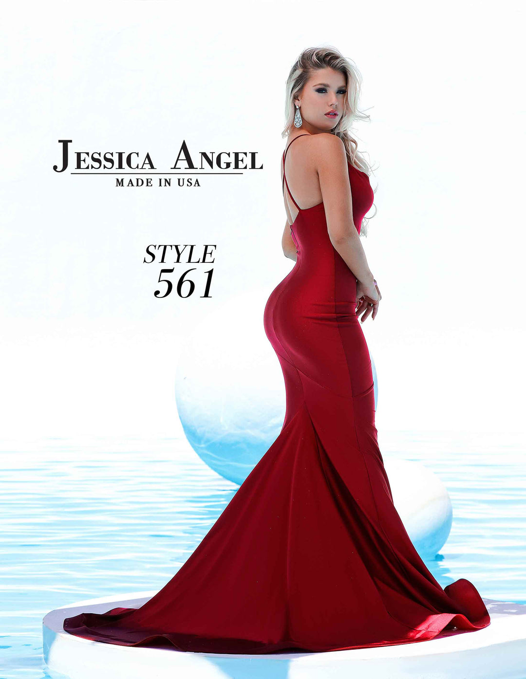 Jersey Fitted Sleeveless Gown by Jessica Angel 561