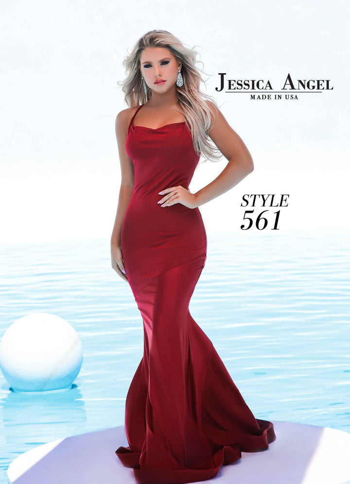 Jersey Fitted Sleeveless Gown by Jessica Angel 561