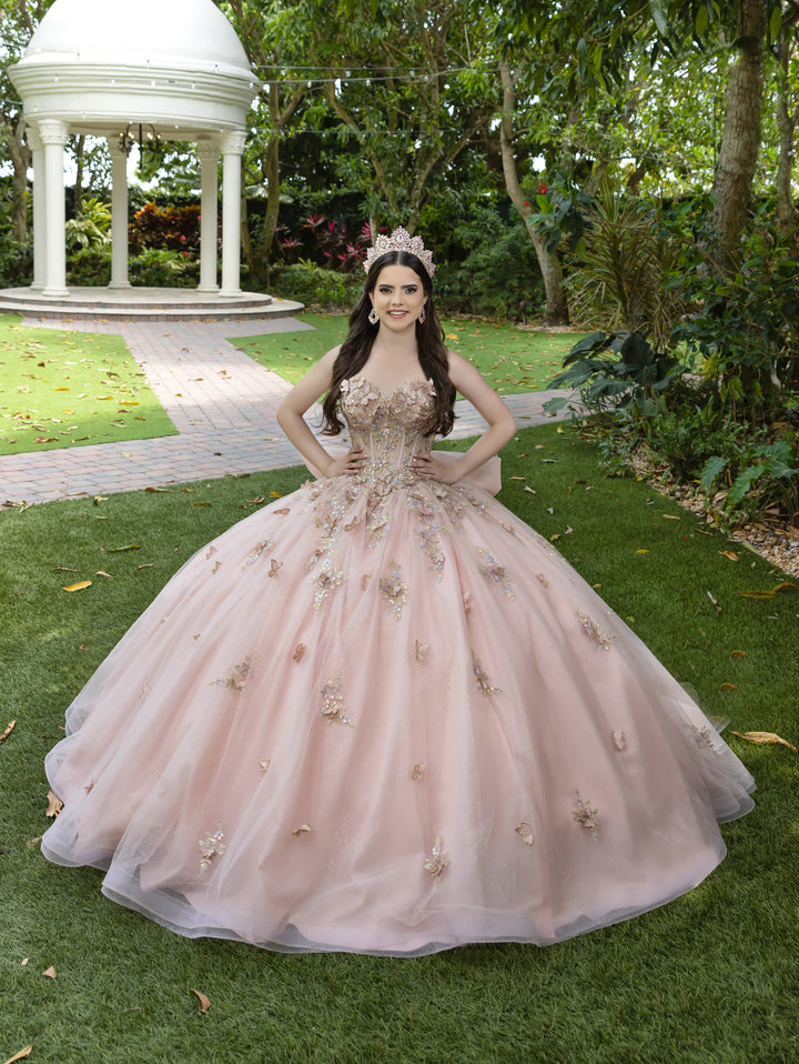 3D Floral Strapless Ball Gown by LizLuo Fiesta 56525