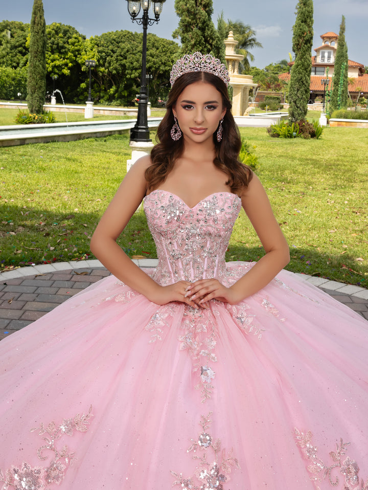 3D Floral Off Shoulder Ball Gown by LizLuo Fiesta 56526