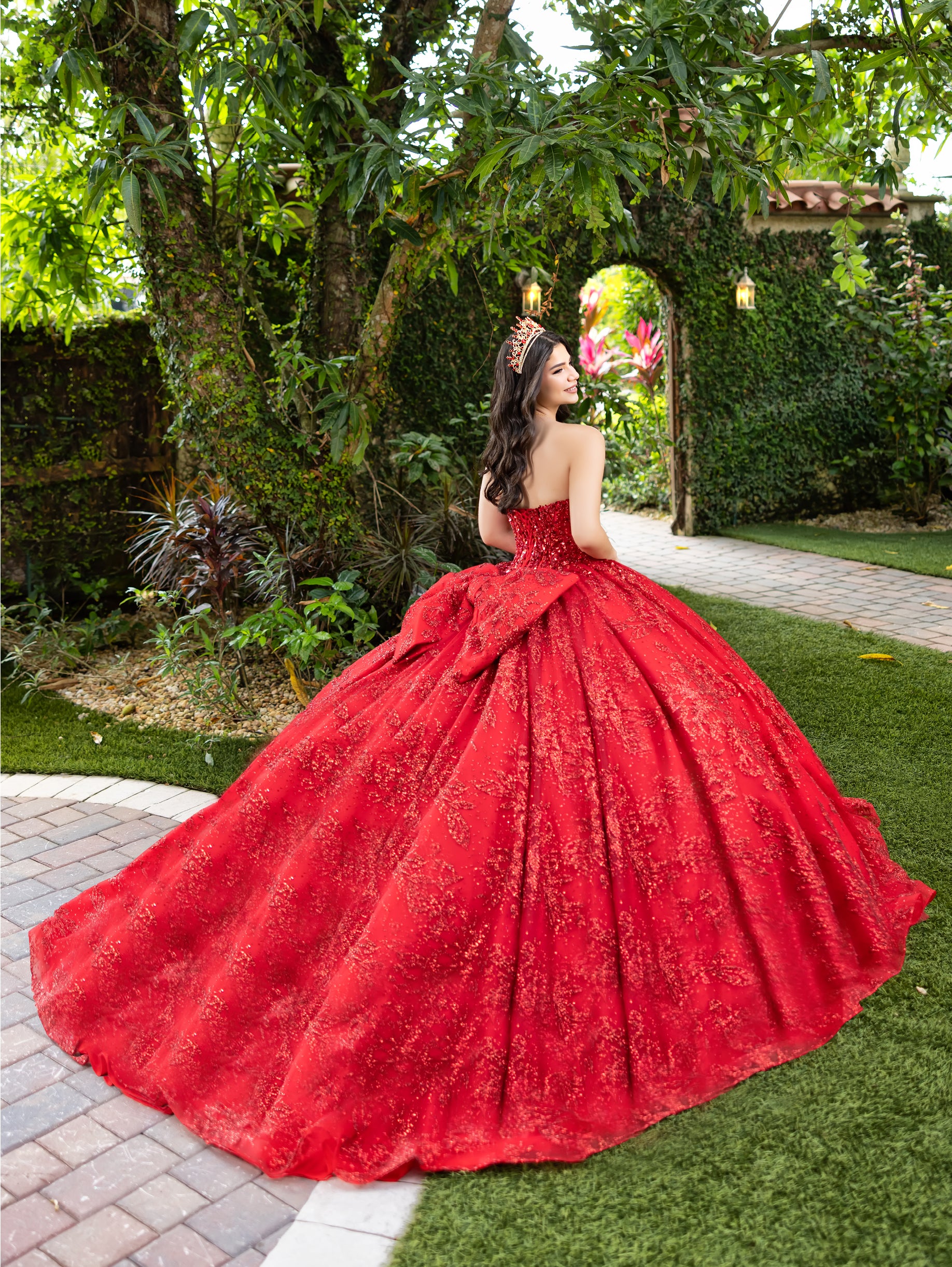 Glitter Strapless Ball Gown by LizLuo Fiesta 56527 – ABC Fashion