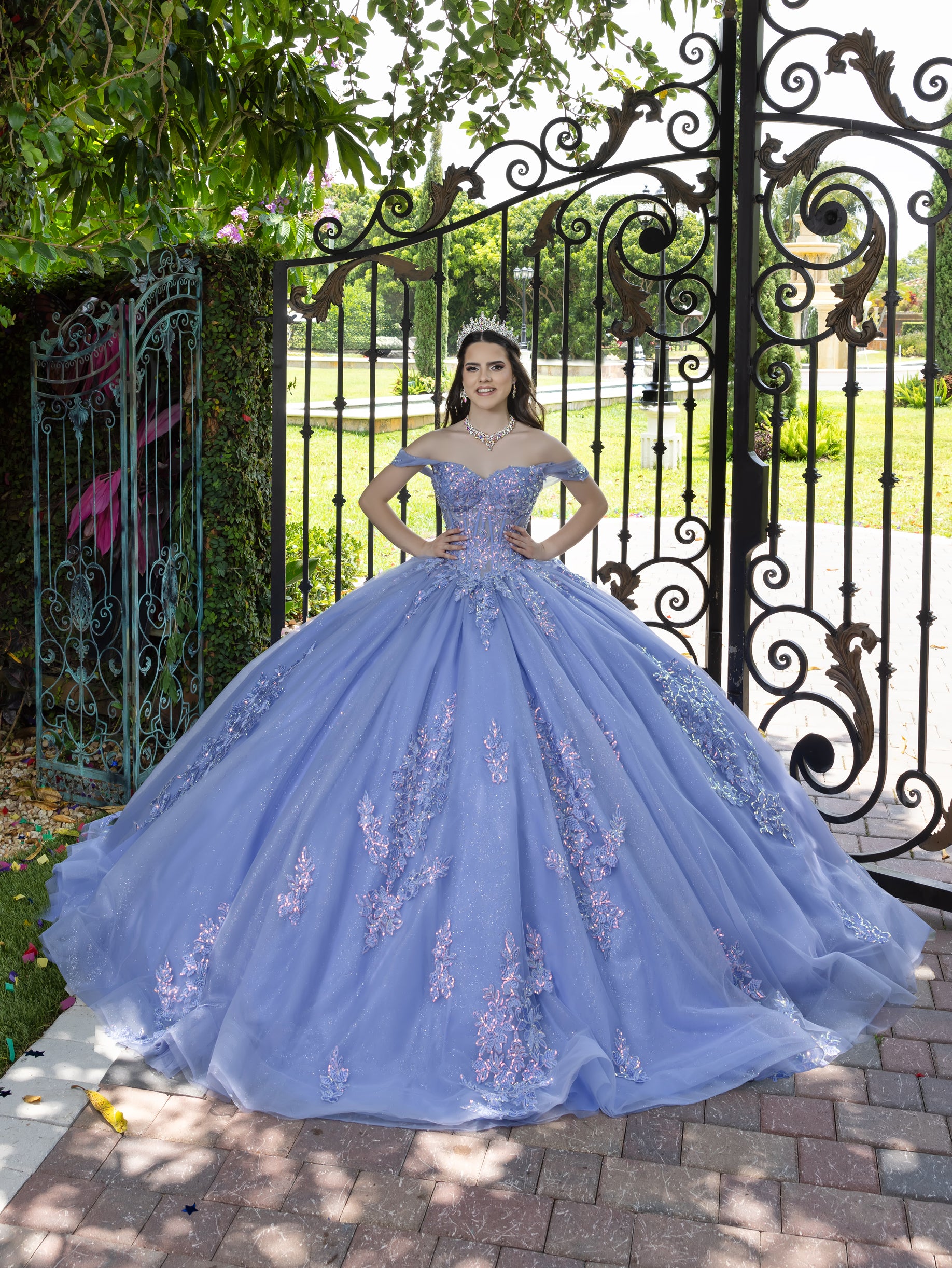 Periwinkle ball gown sales