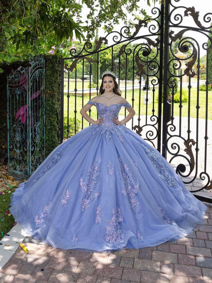 3D Floral Off Shoulder Ball Gown by LizLuo Fiesta 56529