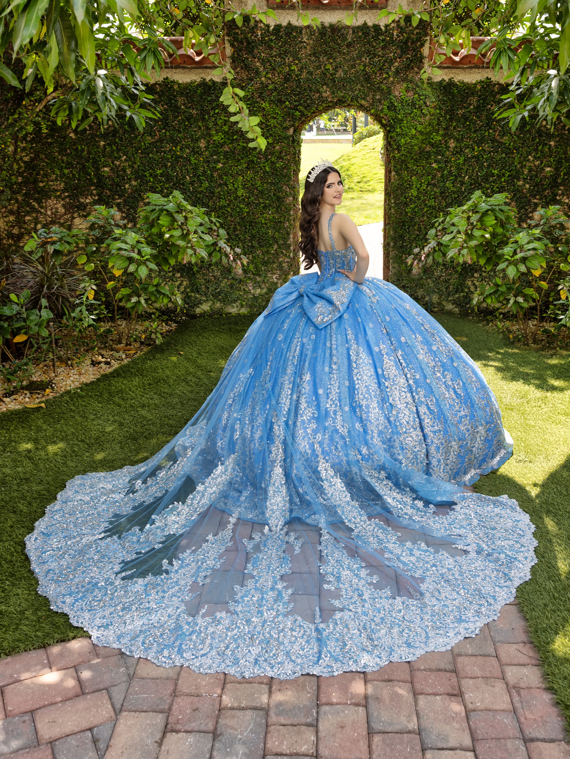 Sleeveless Cape Ball Gown by LizLuo Fiesta 56533 – ABC Fashion