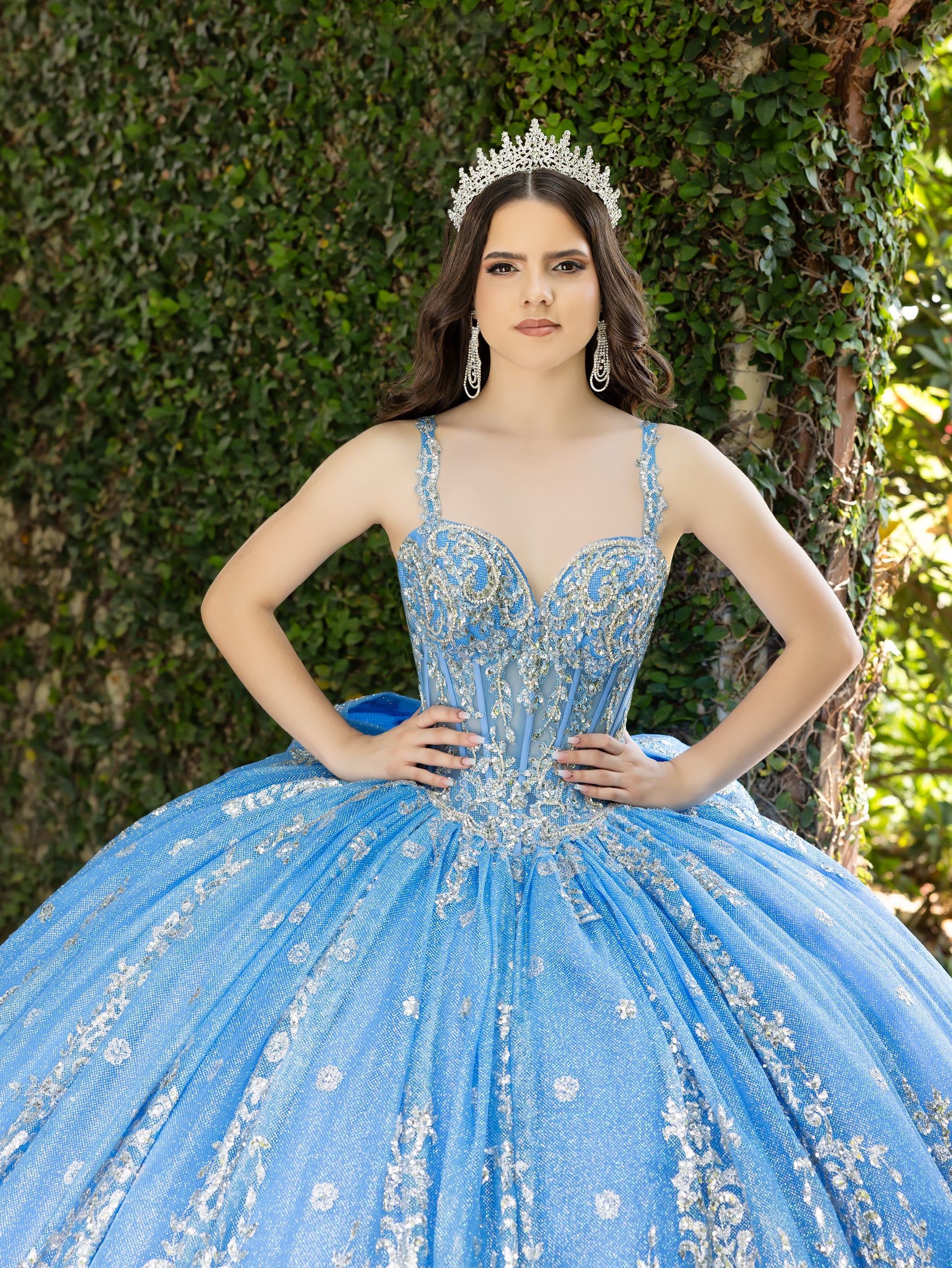Sleeveless Cape Ball Gown by LizLuo Fiesta 56533 – ABC Fashion